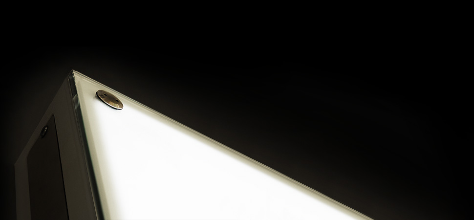 Glass screen LED light box